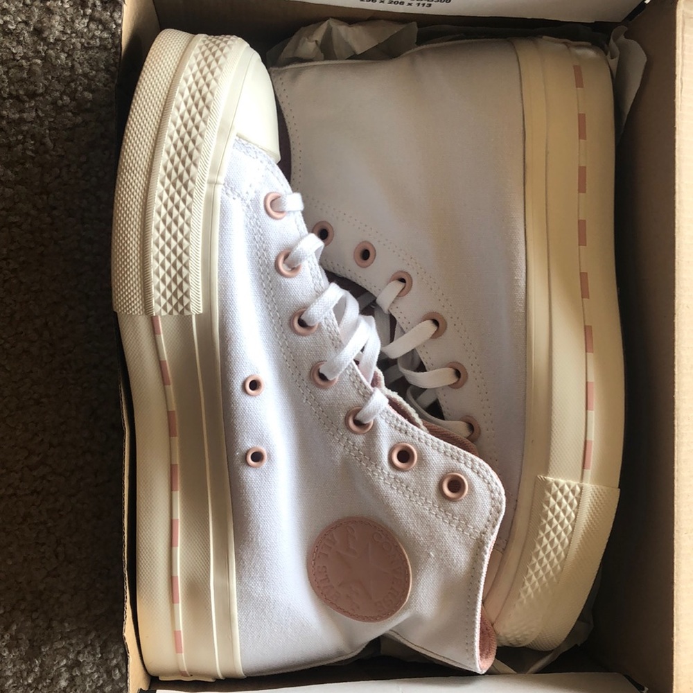 CTAS LIFT HI CONVERSE WHITE/EGRET/PINK CLAY